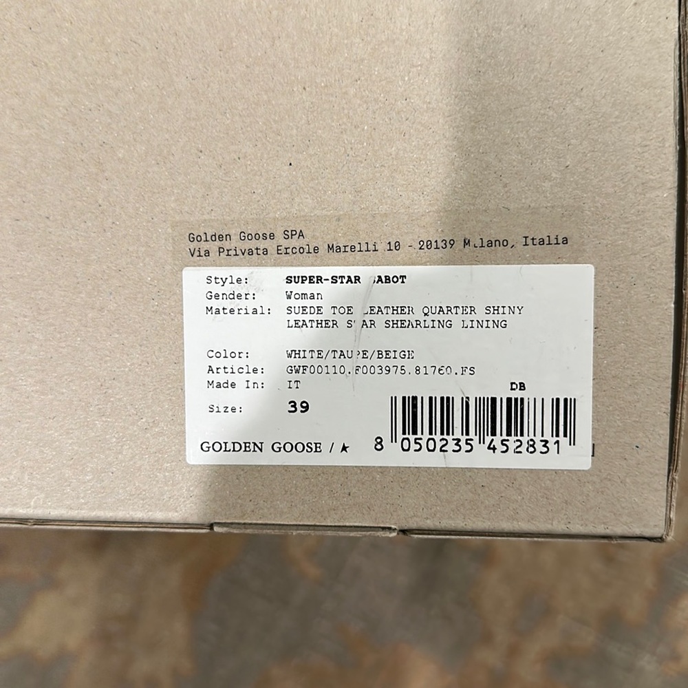 Golden Goose super-star shearling lining slip-on sneakers size 39